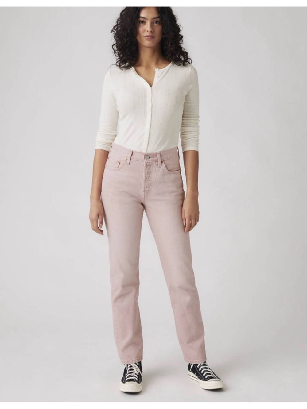 Levi’s 501 Original Women's Jeans NWT 26x30 Scraped Pale Mauve - Pink